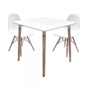 Comedor Minimalista con 2 sillas Eames y Mesa Eames 